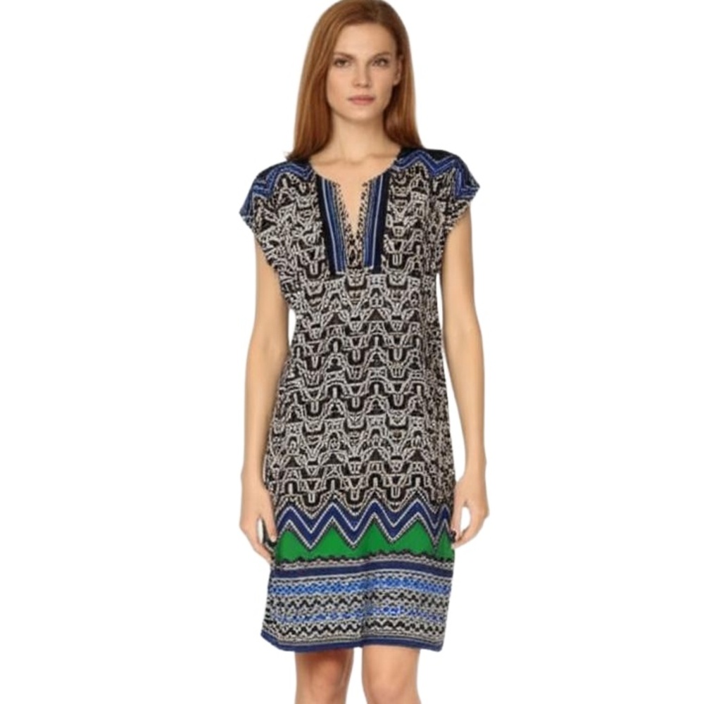 Laundry By Shelli Segal Dress XS Multicolor Shift Geometric Abstract Vibrant‎